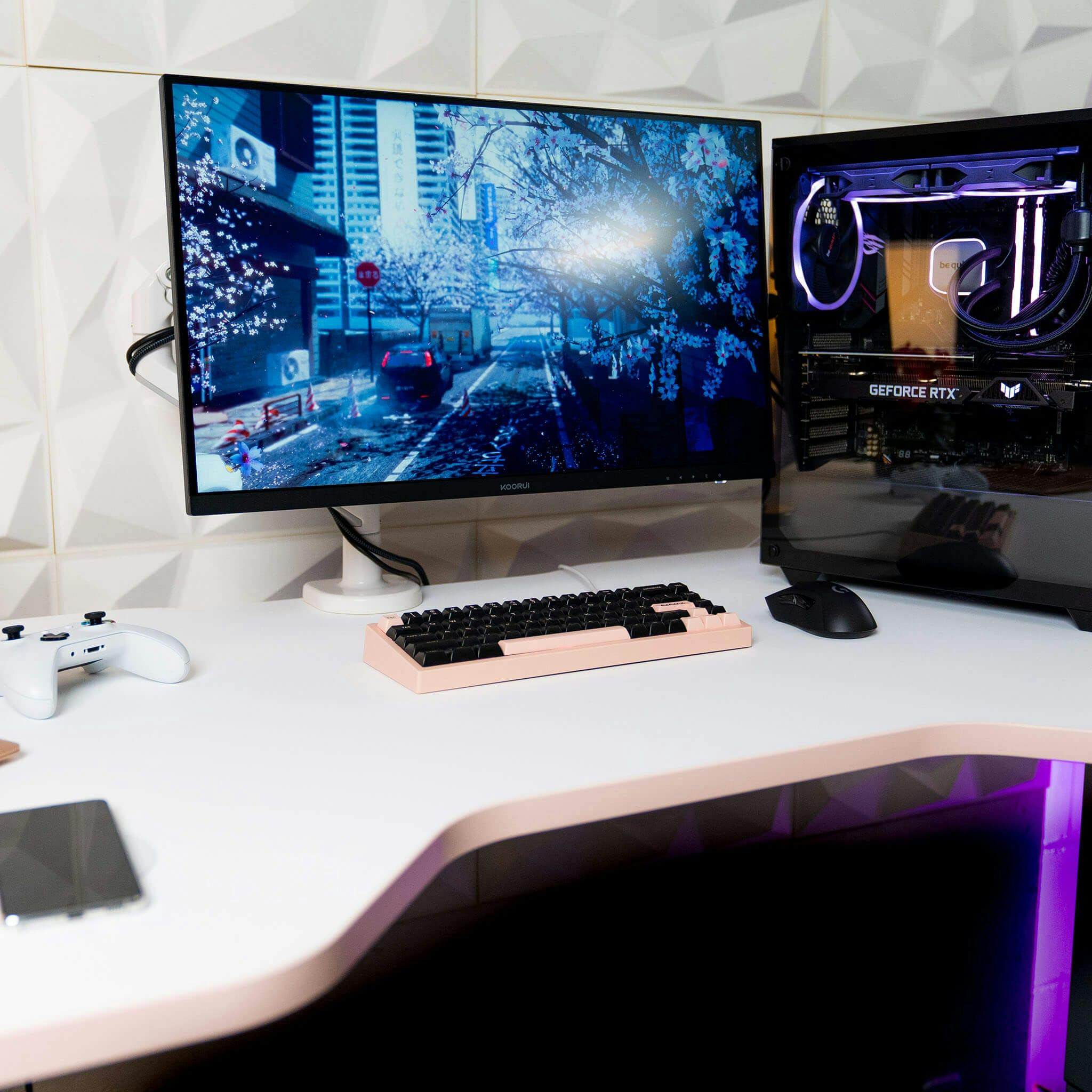 LeetDesk Light - Le bureau de jeu en blanc