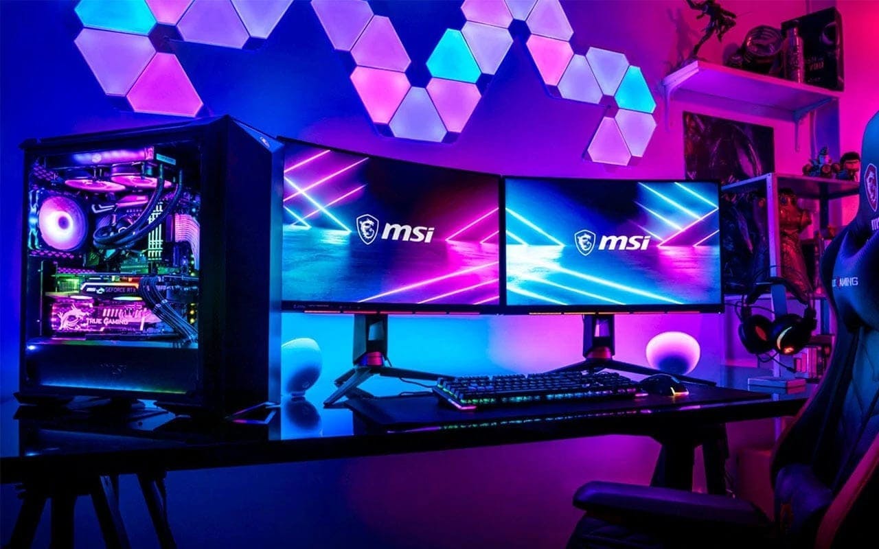 Gamer Ecke mit RGB Overkill