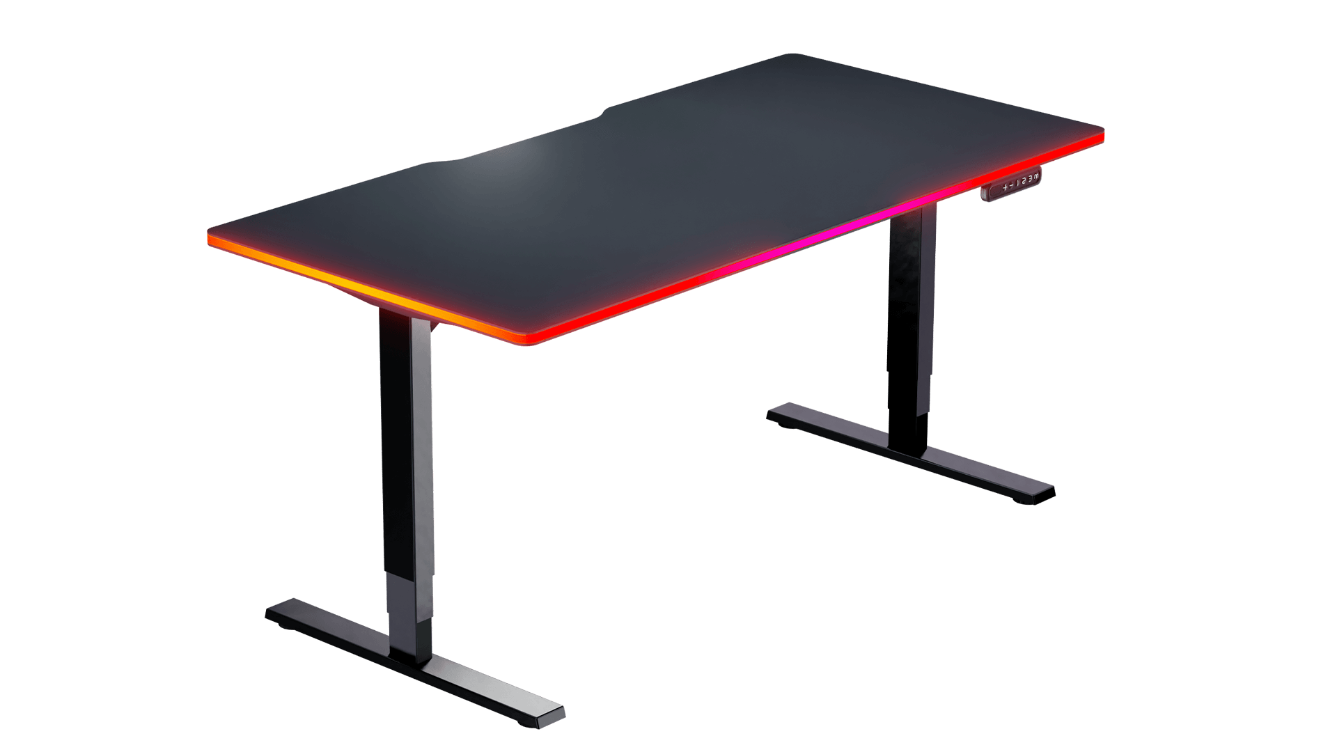 LeetDesk Aura Classic LED Computer Desk Aerial View